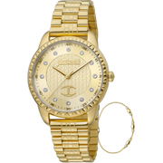 Just Cavalli Dame Guldfarvet Champagne Ur JC1L176M0055 - Urma.dk