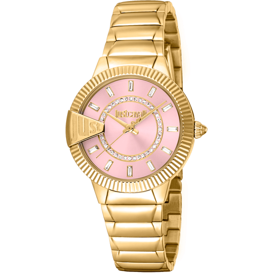 Just Cavalli Dame Guldfarvet Pink Ur JC1L256M0065 - Urma.dk