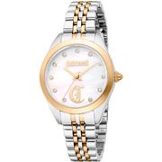 Just Cavalli Dame Hvid Guld Sølv Stål Ur JC1L309M0075 - Urma.dk