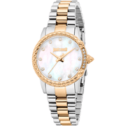Just Cavalli Dame Hvid Ur i Tofarvet Stål JC1L310M0095 - Urma.dk