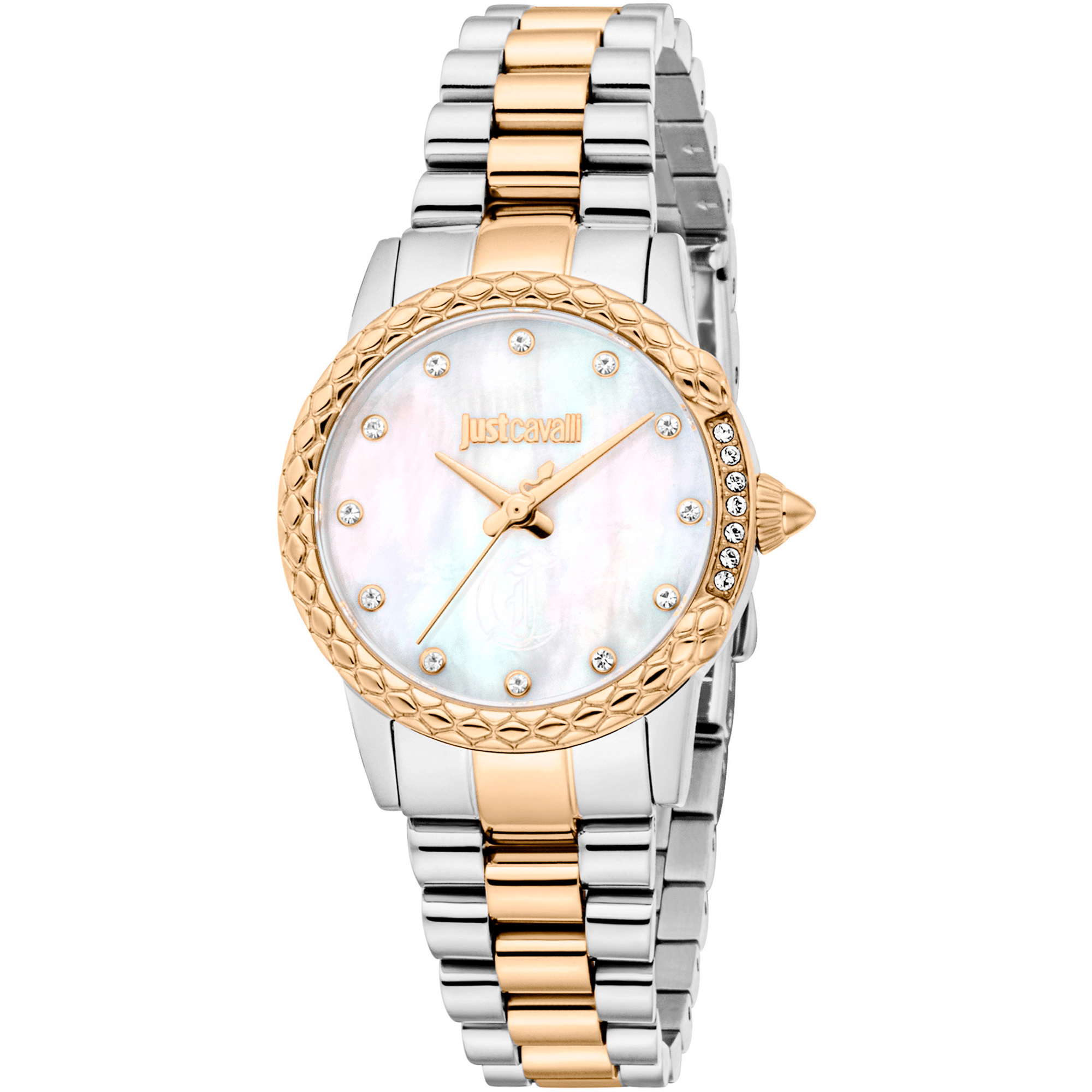 Just Cavalli Dame Hvid Ur i Tofarvet Stål JC1L310M0095 - Urma.dk