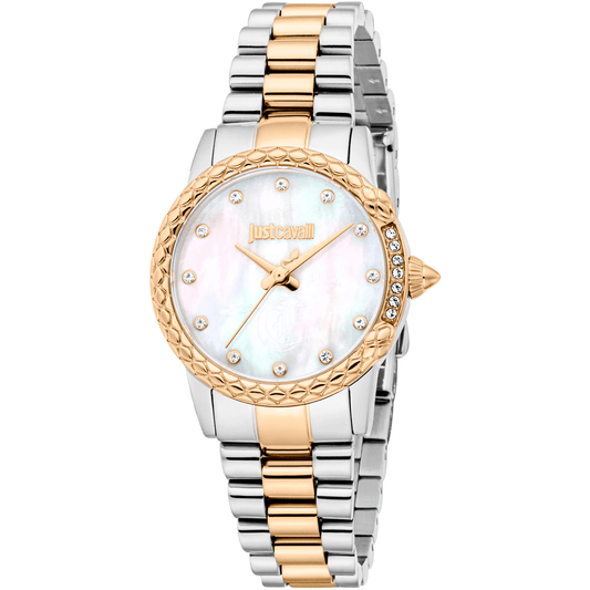 Just Cavalli Dame Hvid Ur i Tofarvet Stål JC1L310M0095 - Urma.dk