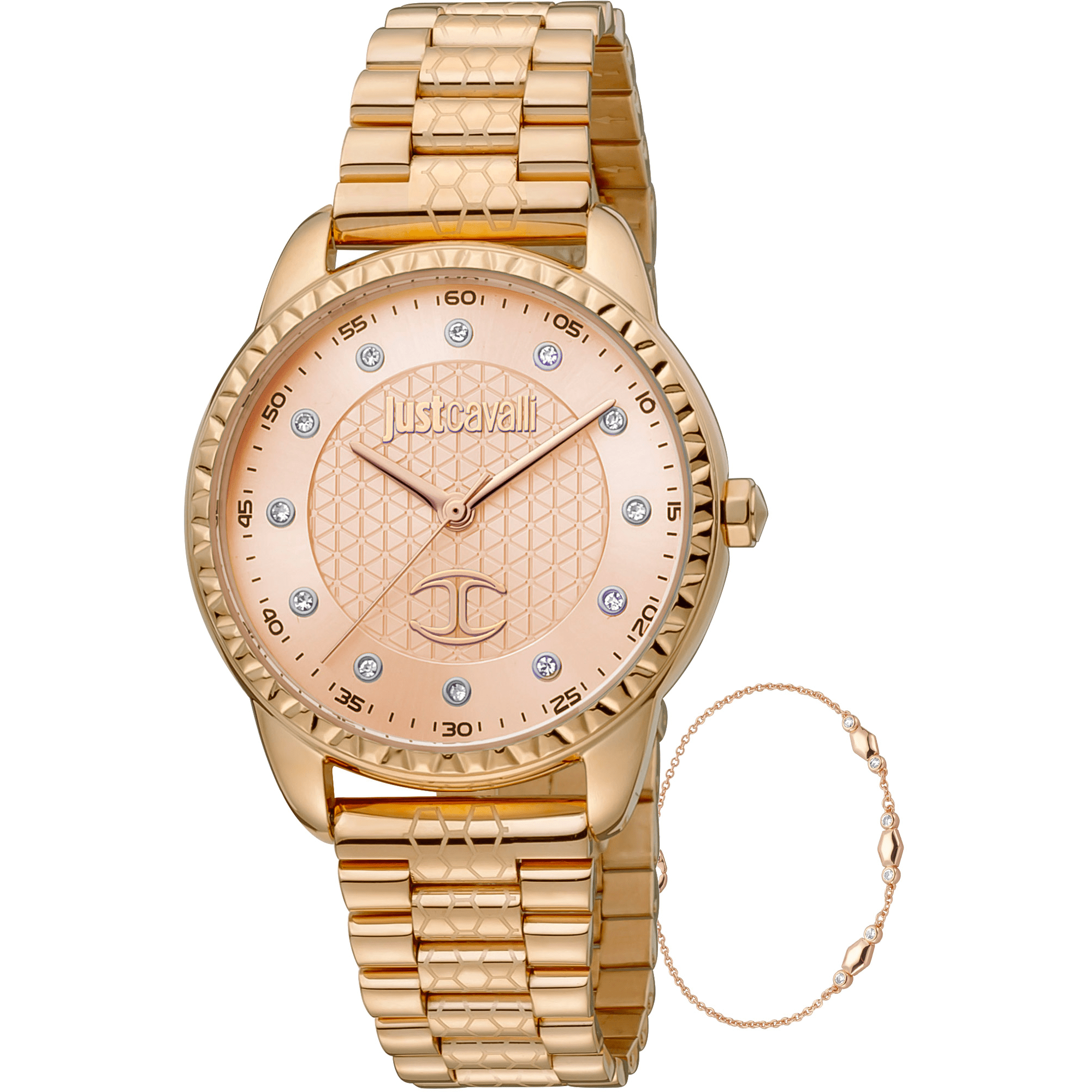 Just Cavalli Dame Rosaguld Ur JC1L176M0075 - Urma.dk