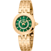 Just Cavalli Dame Rustfrit Stål Grøn & Guldfarvet Ur JC1L314M0065 - Urma.dk