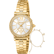 Just Cavalli Dame Rustfrit Stål Guld Sølv Ur JC1L273M0055 - Urma.dk
