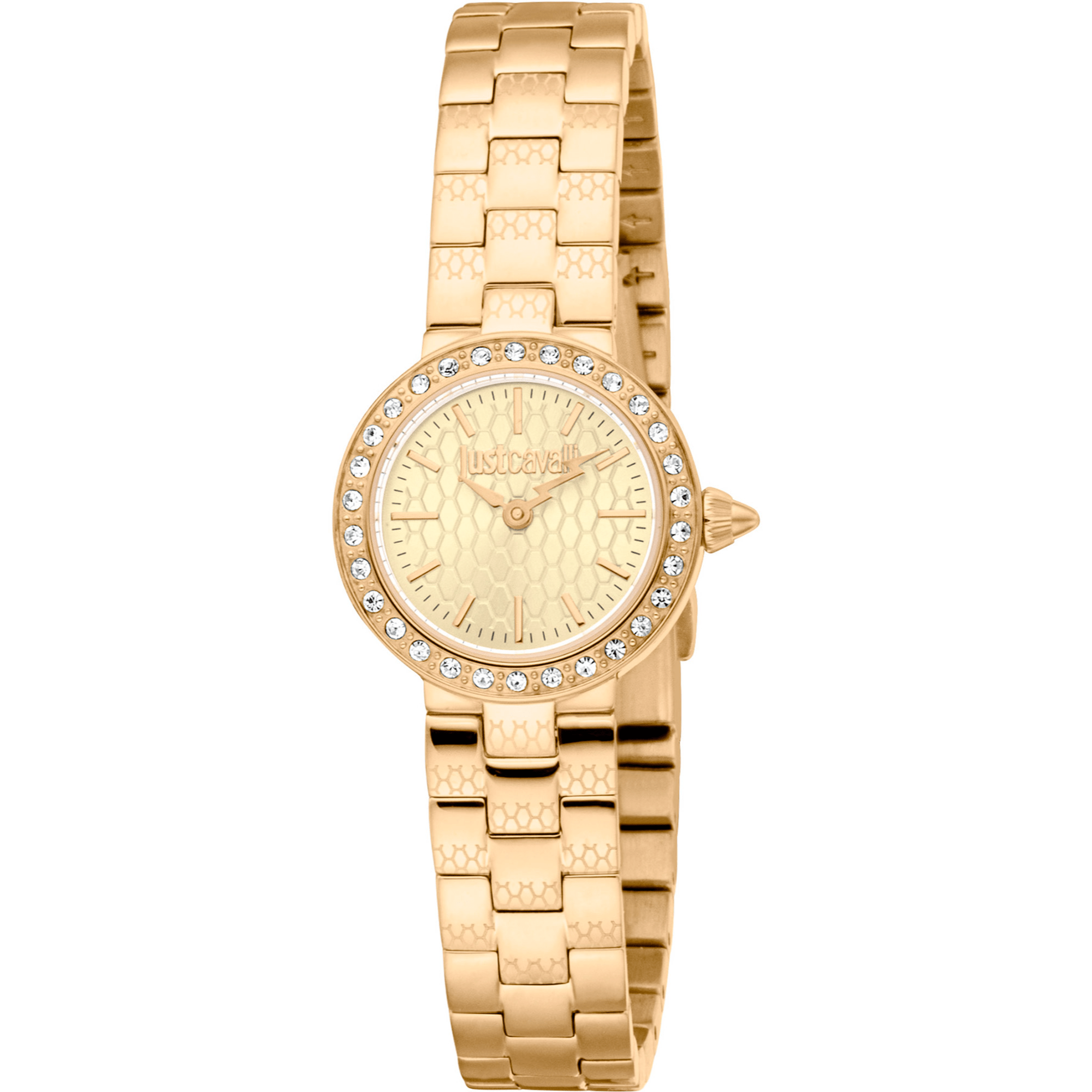 Just Cavalli Dame Rustfrit Stål Guldfarvet Champagne Ur JC1L362M0055 - Urma.dk