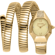 Just Cavalli Dame Rustfrit Stål Guldfarvet Champagne Ur JC1L397M0035 - Urma.dk