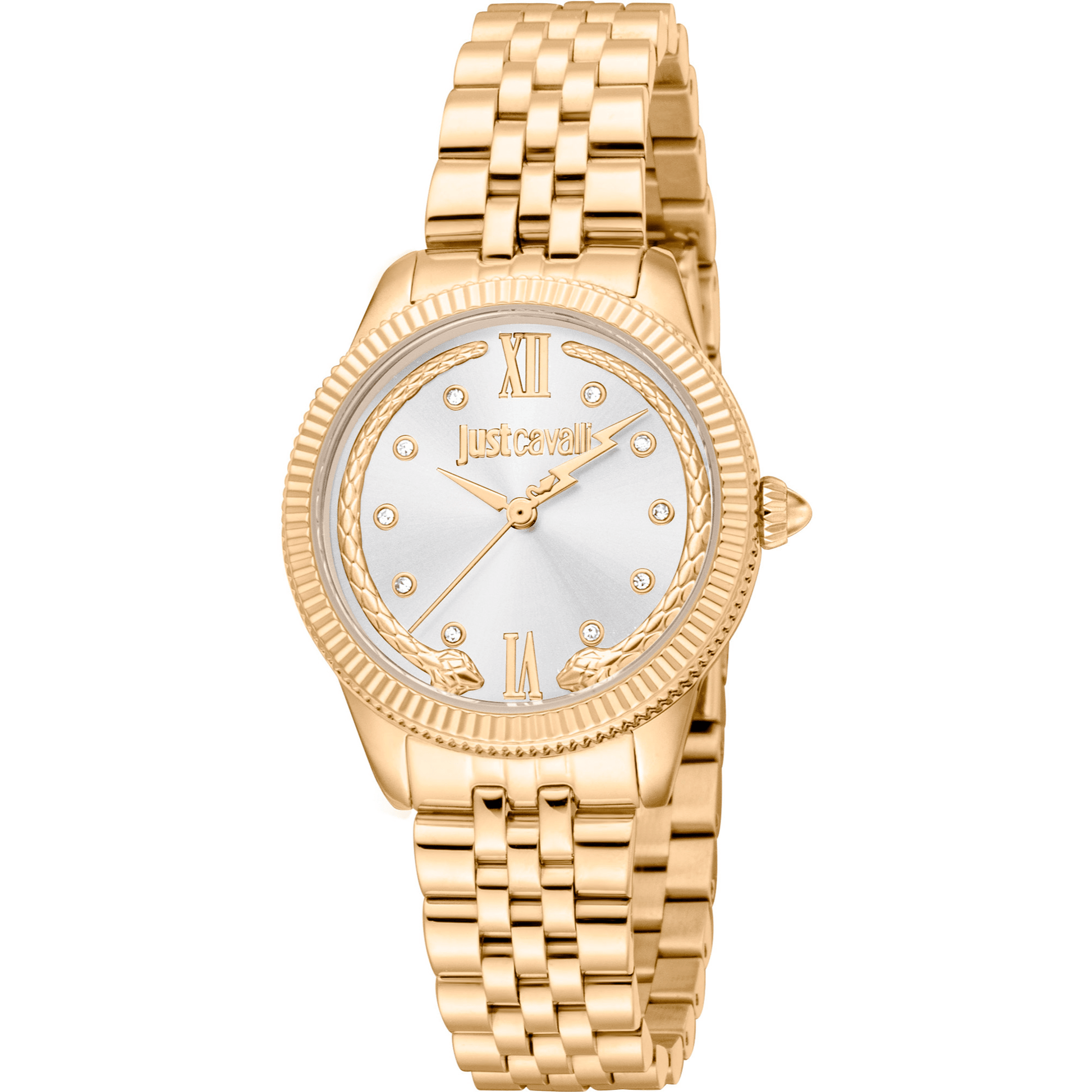 Just Cavalli Dame Rustfrit Stål Guldfarvet Ur JC1L315M0055 - Urma.dk