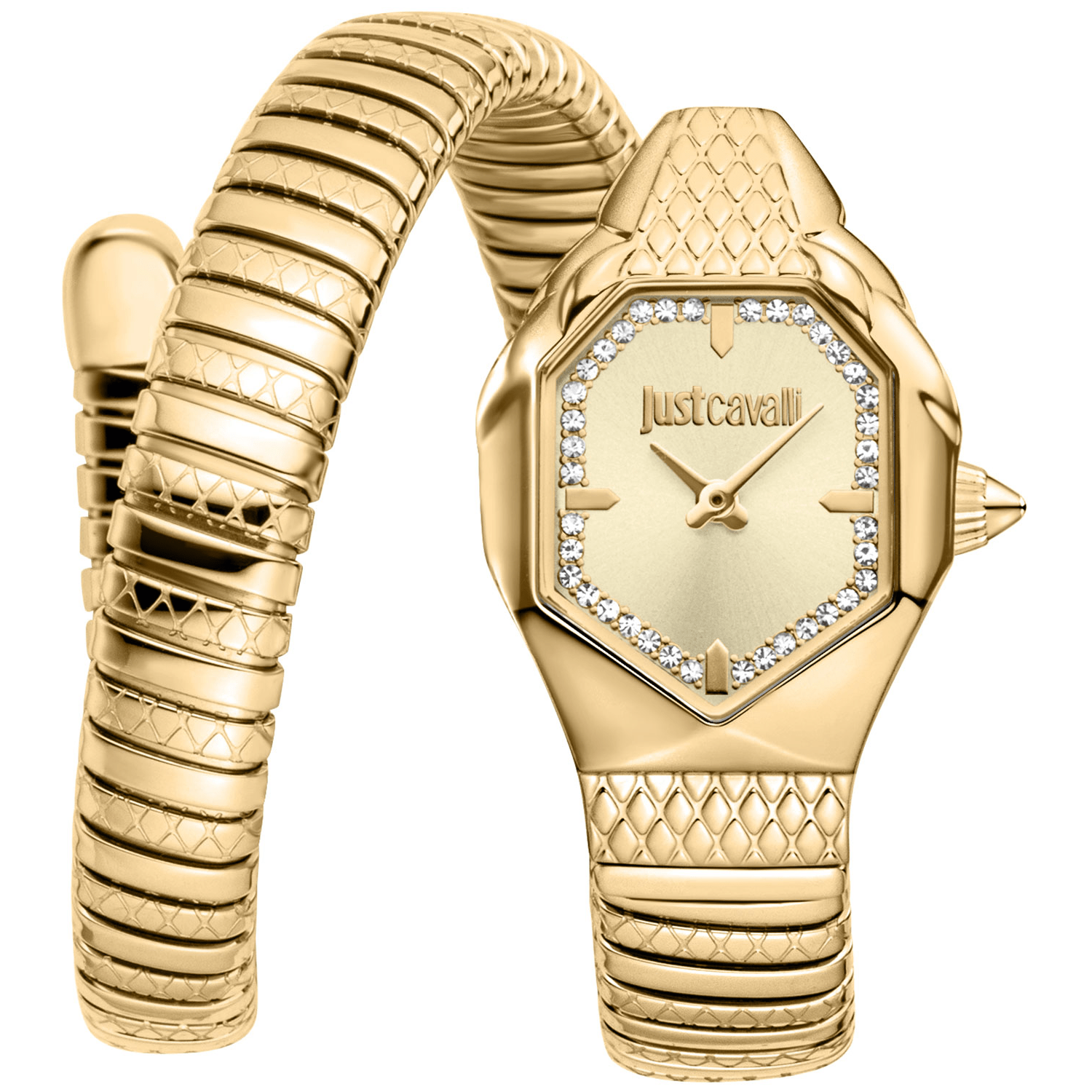 Just Cavalli Dame Rustfrit Stål Guldfarvet Ur JC1L369M0045 - Urma.dk