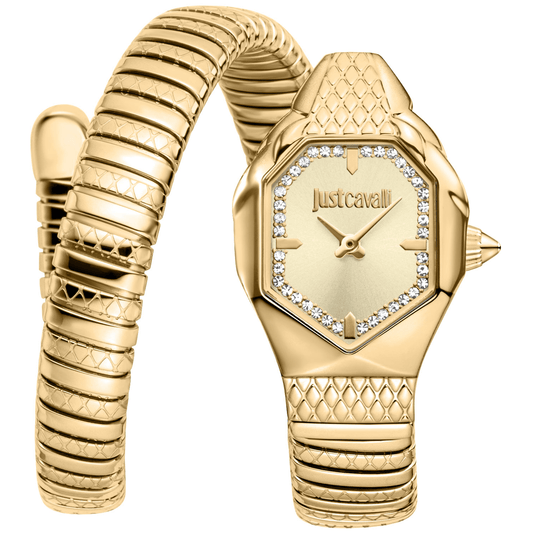 Just Cavalli Dame Rustfrit Stål Guldfarvet Ur JC1L369M0045 - Urma.dk