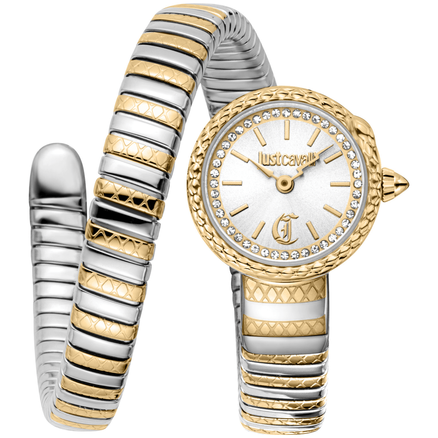 Just Cavalli Dame Rustfrit Stål Guld/Sølv Ur JC1L351M0055 - Urma.dk