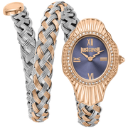 Just Cavalli Dame Rustfrit Stål Rosaguld Blå Ur JC1L305M0065 - Urma.dk