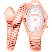 Just Cavalli Dame Rustfrit Stål Rosaguld Hvid Ur JC1L357M0045 - Urma.dk