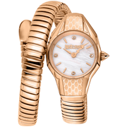 Just Cavalli Dame Rustfrit Stål Rosaguld Hvid Ur JC1L375M0045 - Urma.dk
