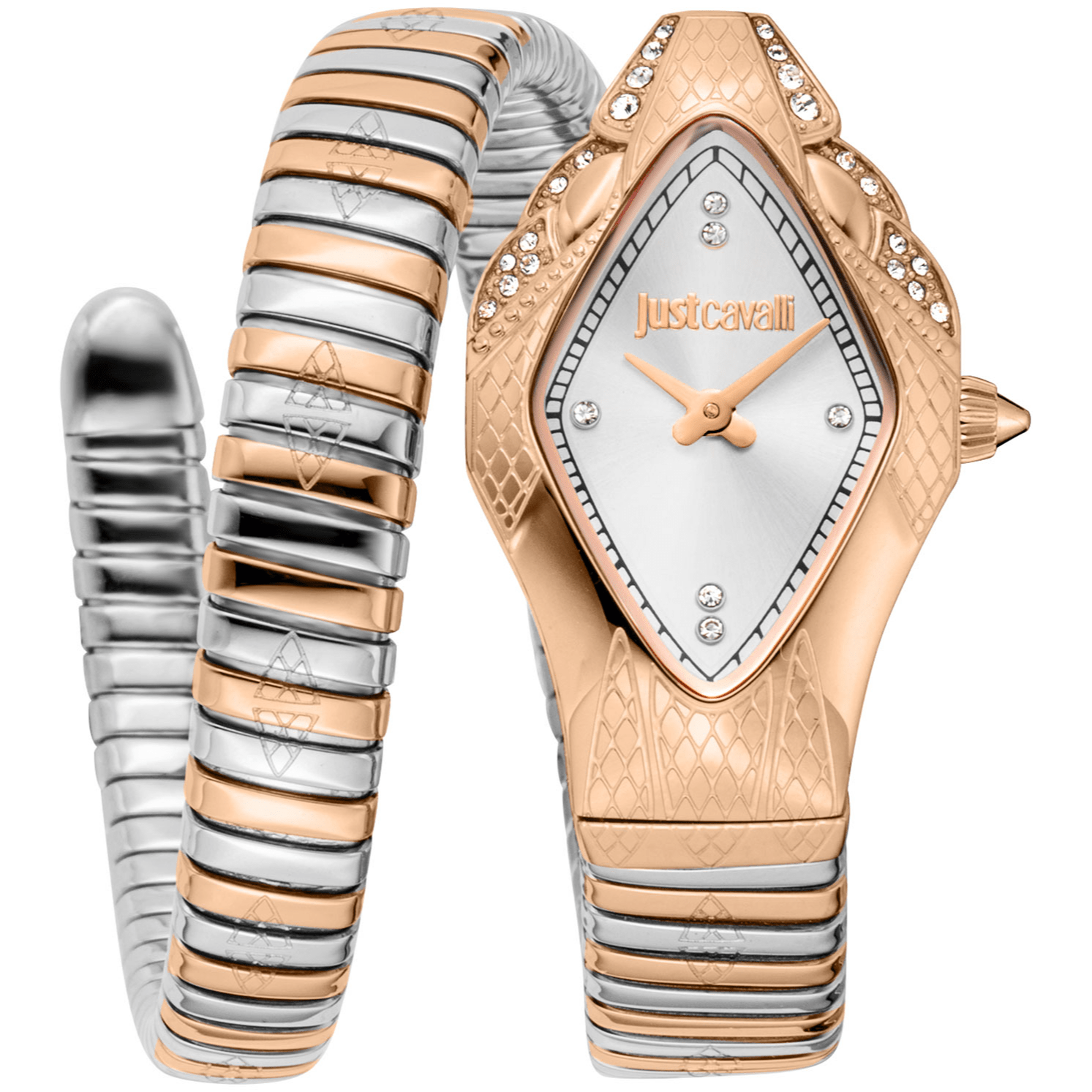 Just Cavalli Dame Rustfrit Stål Rosaguld/Sølv Ur JC1L306M0075 - Urma.dk