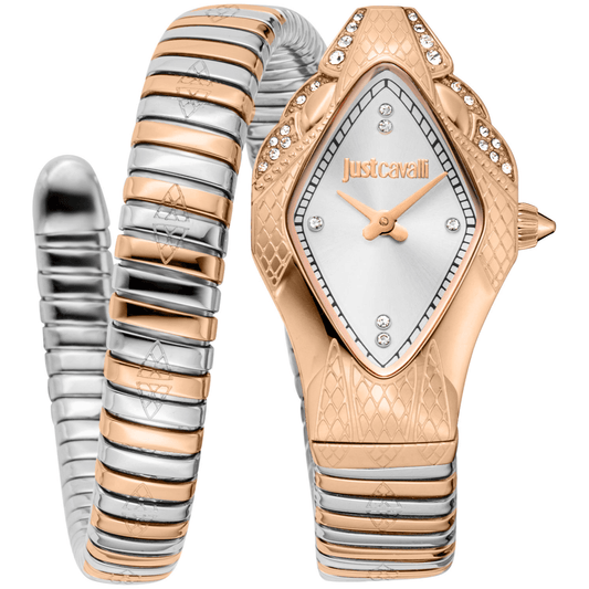 Just Cavalli Dame Rustfrit Stål Rosaguld/Sølv Ur JC1L306M0075 - Urma.dk
