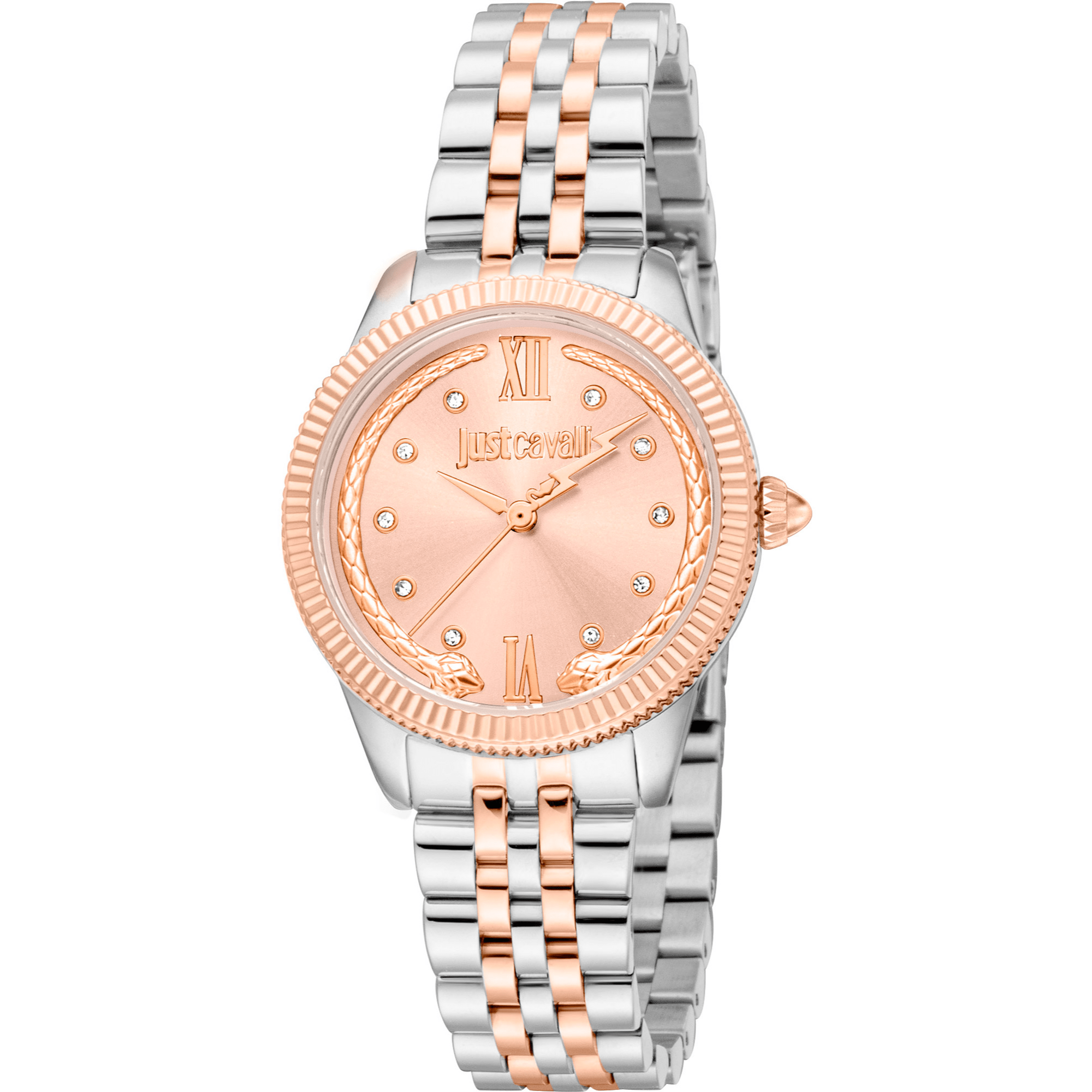 Just Cavalli Dame Rustfrit Stål Rose Gold/Sølvgrå Ur JC1L315M0095 - Urma.dk