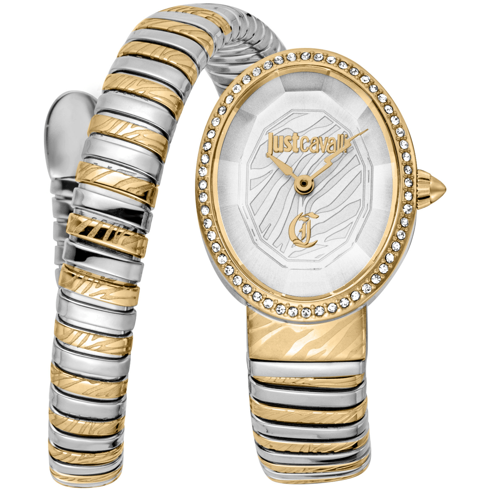 Just Cavalli Dame Rustfrit Stål Sølv Guld Ur JC1L353M0055 - Urma.dk