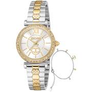 Just Cavalli Dame Rustfrit Stål Sølv/Guld Ur JC1L273M0085 - Urma.dk