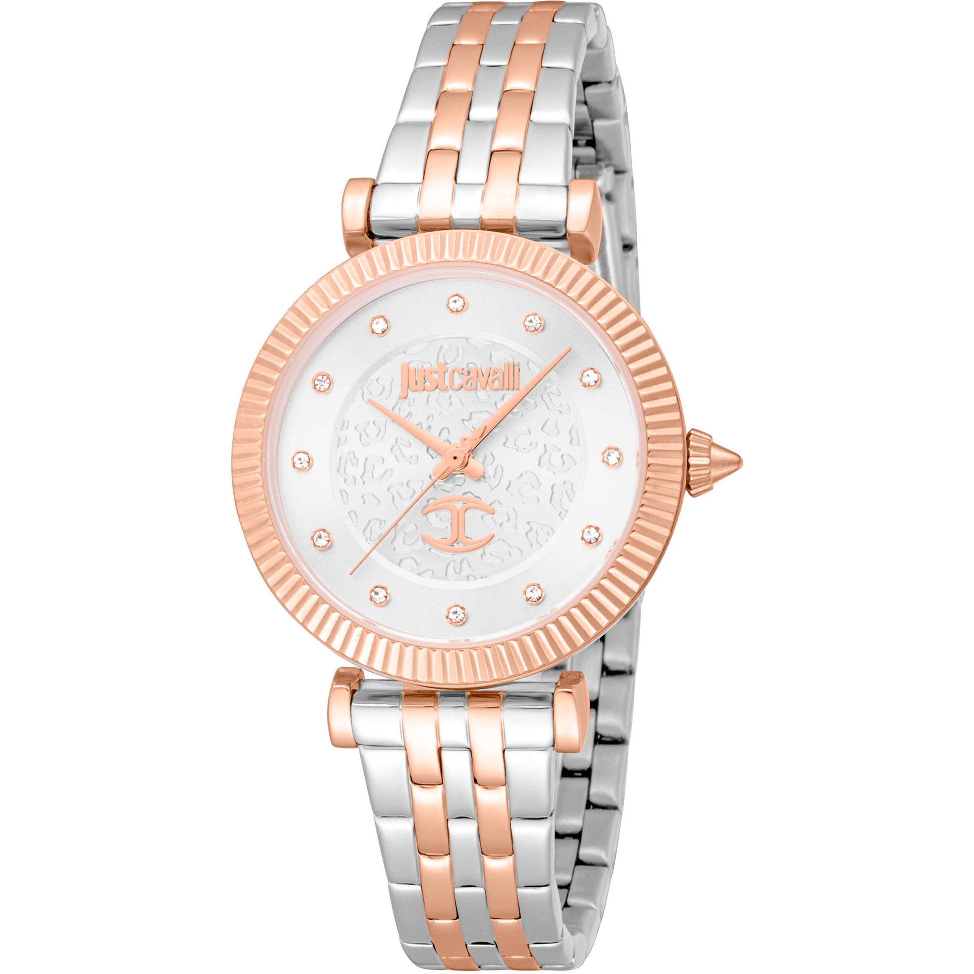 Just Cavalli Dame Rustfrit Stål Sølv/Rosaguld Ur JC1L266M0065 - Urma.dk