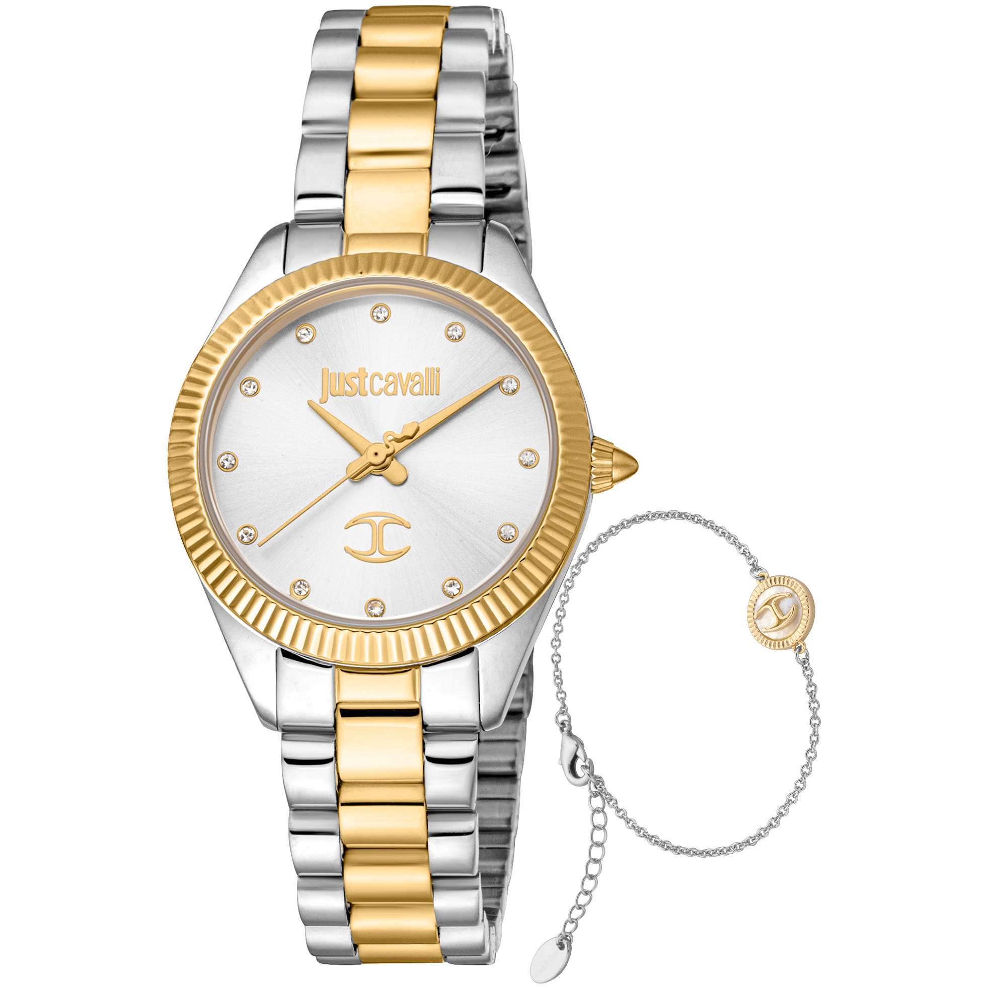Just Cavalli Dame Sølv Guld Ur JC1L267M0085 - Urma.dk