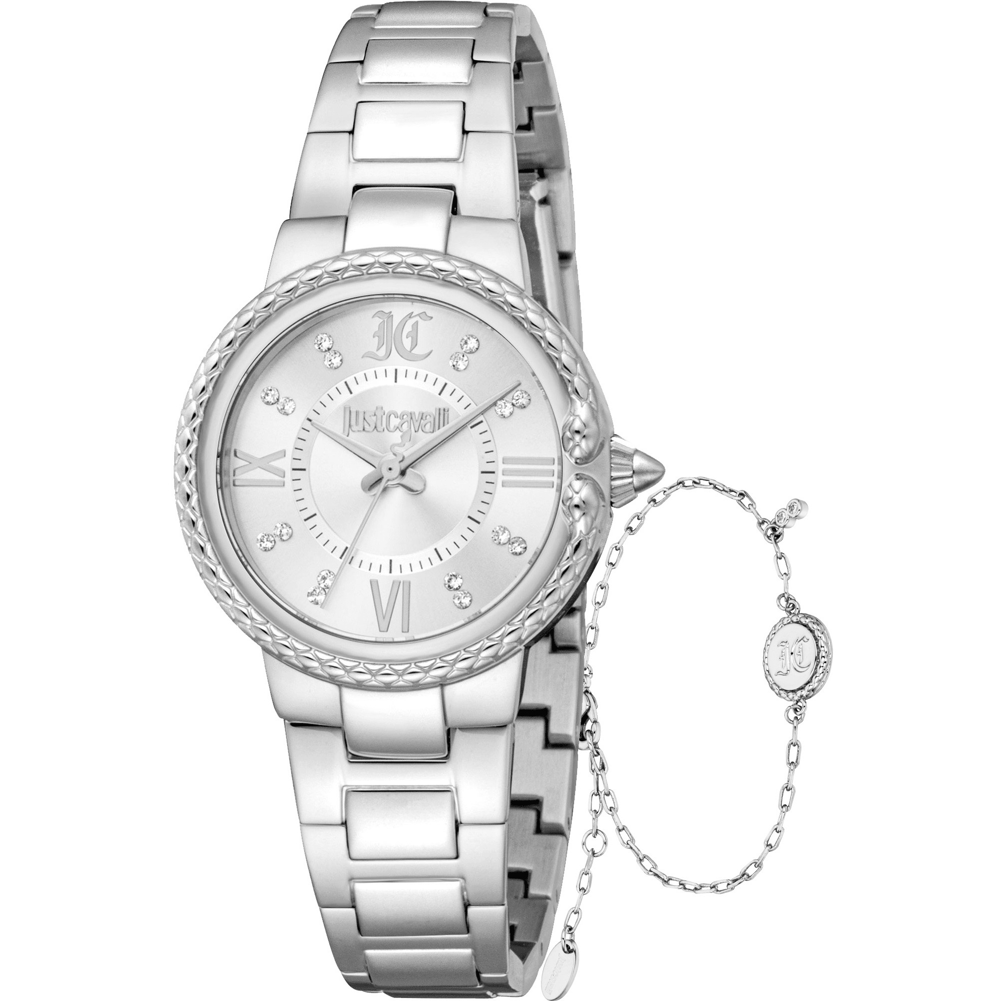 Just Cavalli Dame Sølvgrå Ur JC1L378M0035 - Urma.dk