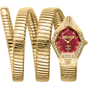 Just Cavalli Dame Ur Rustfrit Stål Gul Guld Rød JC1L304M0035 - Urma.dk