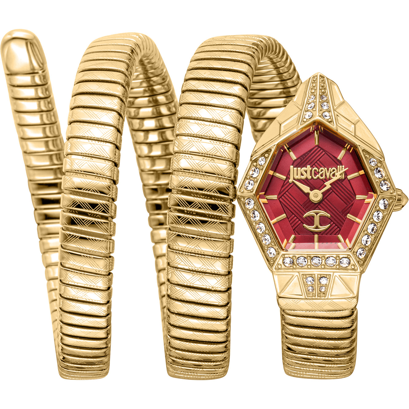 Just Cavalli Dame Ur Rustfrit Stål Gul Guld Rød JC1L304M0035 - Urma.dk