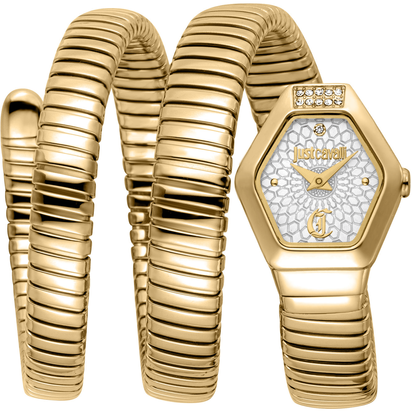 Just Cavalli Dame Ur Rustfrit Stål Gul Guld Sølv JC1L395M0025 - Urma.dk