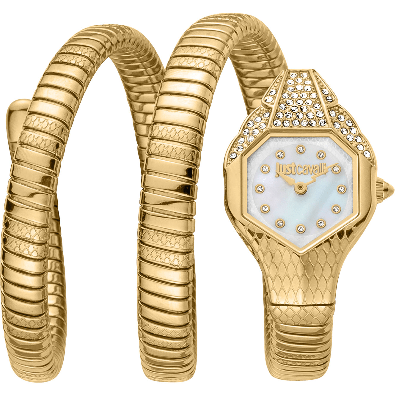 Just Cavalli Dame Ur Rustfrit Stål Guld Snake JC1L193M0025 - Urma.dk