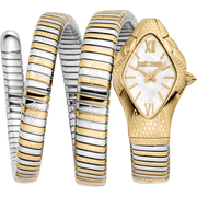 Just Cavalli Dame Ur Rustfrit Stål Guld Sølv Hvid JC1L307M0055 - Urma.dk