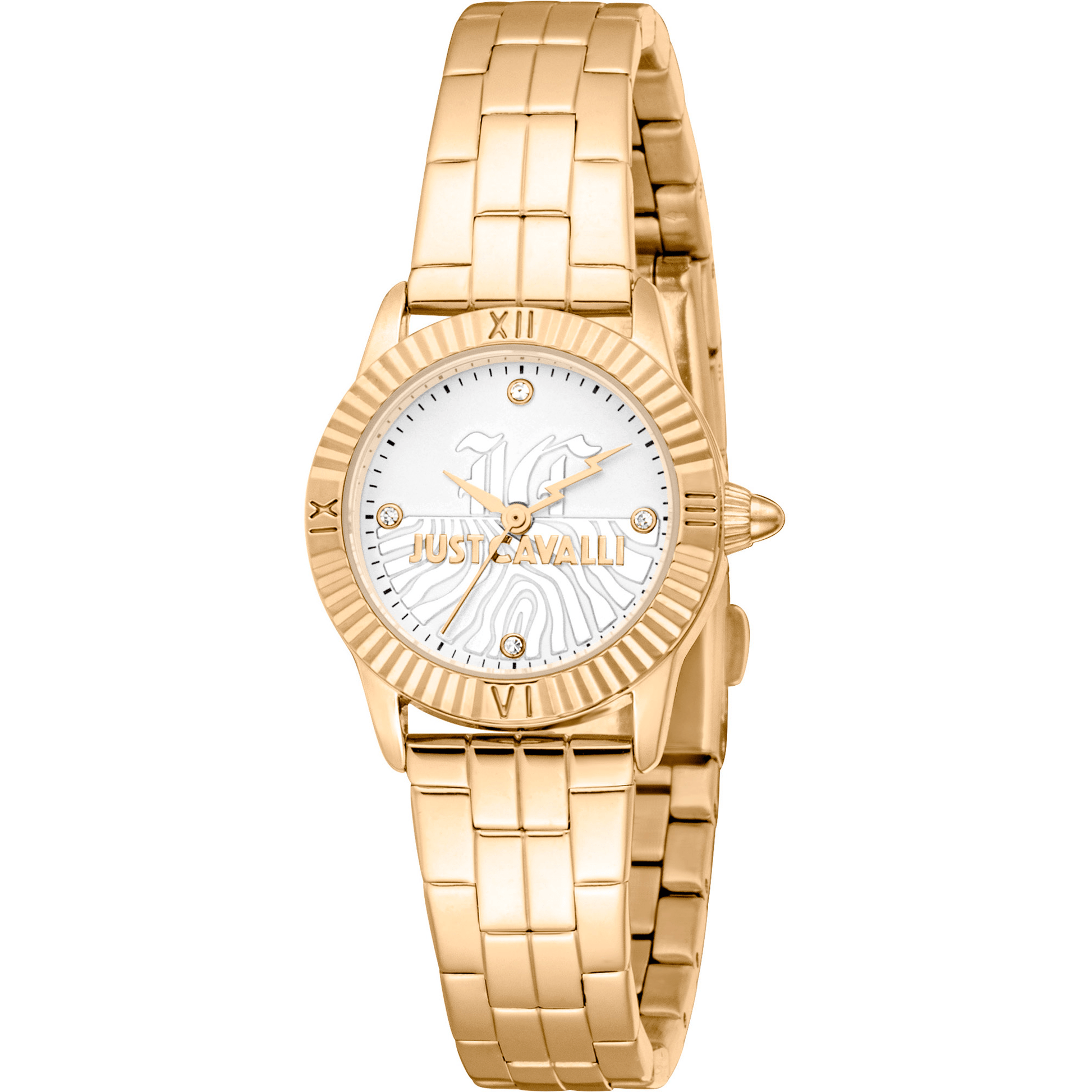 Just Cavalli Dame Ur Rustfrit Stål Guldfarvet Analog JC1L328M0055 - Urma.dk