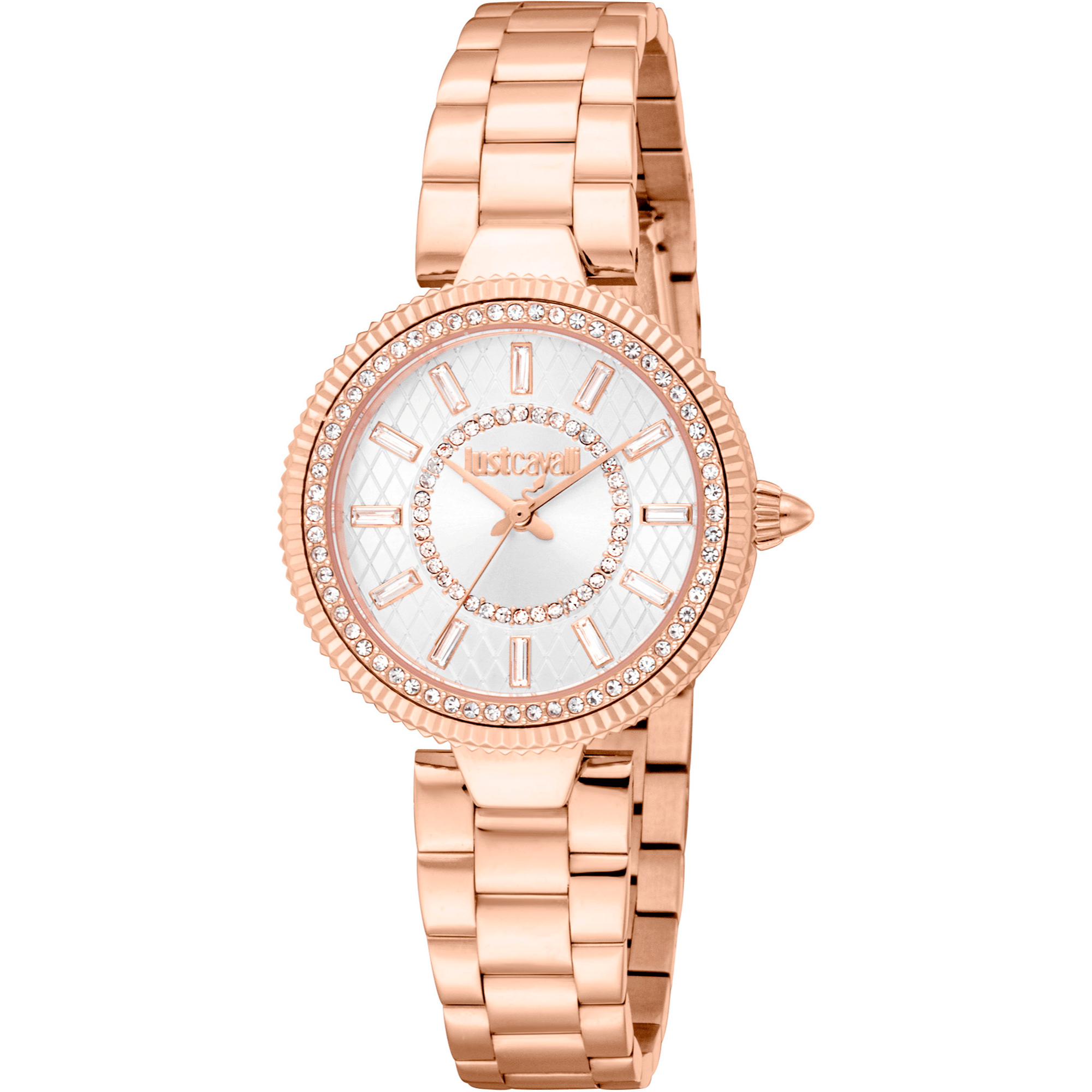 Just Cavalli Dame Ur Rustfrit Stål Rosaguld Sølv Analog JC1L308M0075 - Urma.dk
