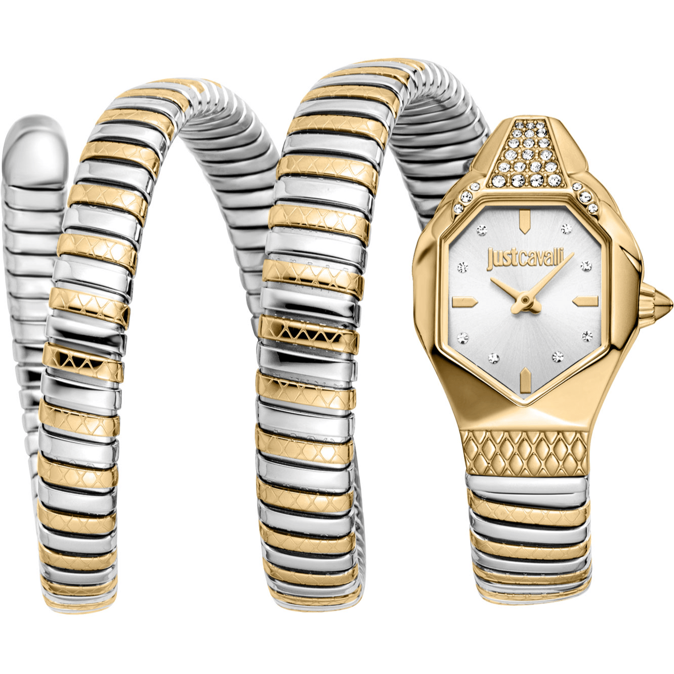Just Cavalli Dame Ur Rustfrit Stål Sølv Guld Sølv JC1L370M0055 - Urma.dk