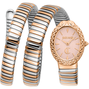 Just Cavalli Dame Ur Rustfrit Stål Sølv Rosaguld Armbåndsur JC1L391M0055 - Urma.dk