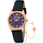 Just Cavalli Dame Violet Rosaguld Læder Ur JC1L312L0035 - Urma.dk