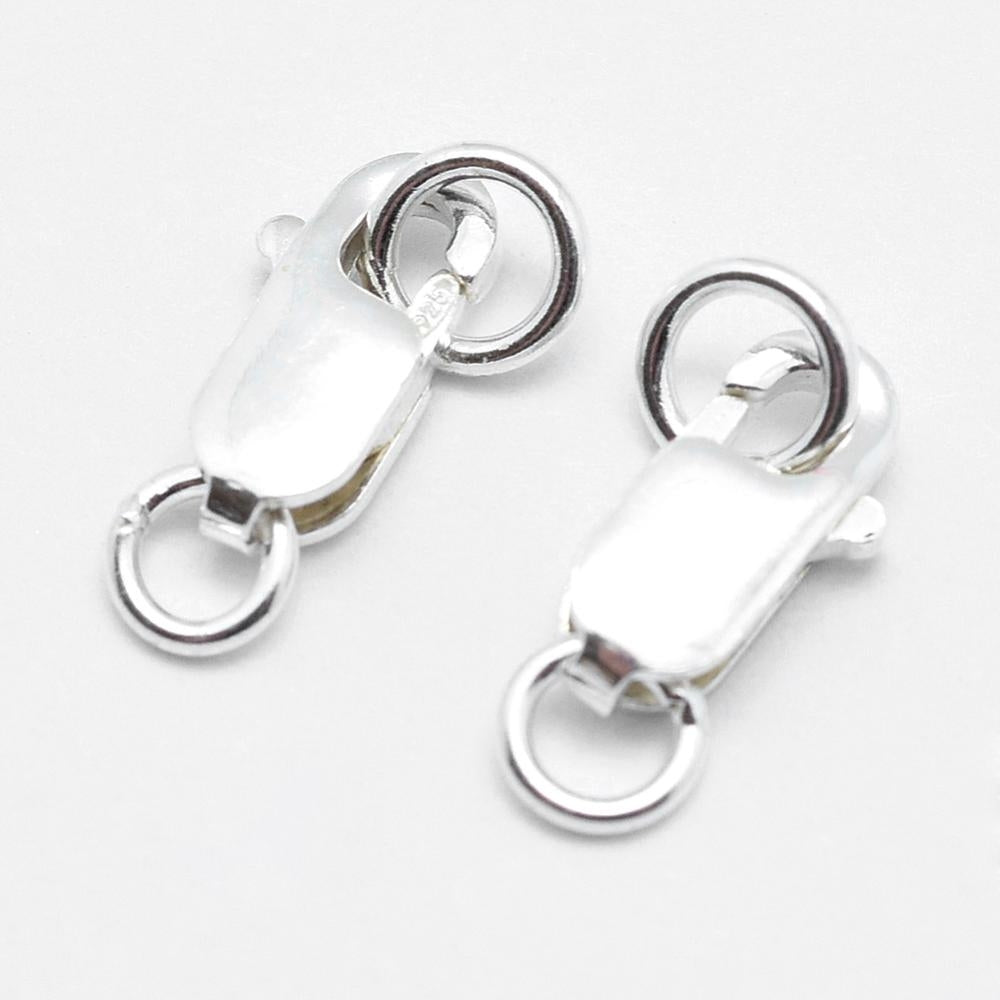 Karabinlås flad i sterling sølv 12 mm - Urma.dk