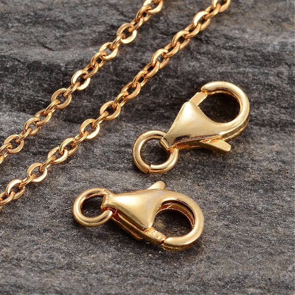 Karabinlås i forgyldt sterling sølv 8,6 mm - Urma.dk