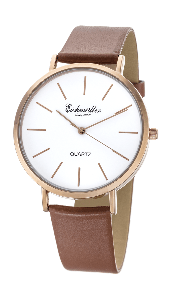 Klassisk herreur med sort læderrem - Urma.dk