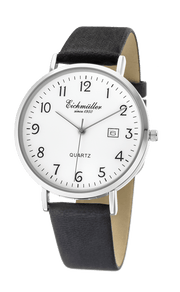 Klassisk herreur med sort læderrem - Urma.dk