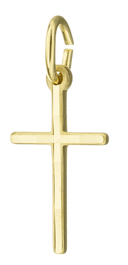 Kors vedhæng i 8 karat guld, silkemat, massivt - Urma.dk