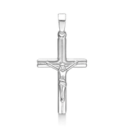 Kors vedhæng i sterling sølv med Kristus - 30 x 17 mm - Urma.dk