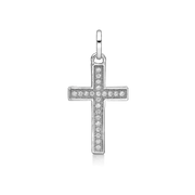 Kors vedhæng med zirconia - 22 x 14 mm - Urma.dk