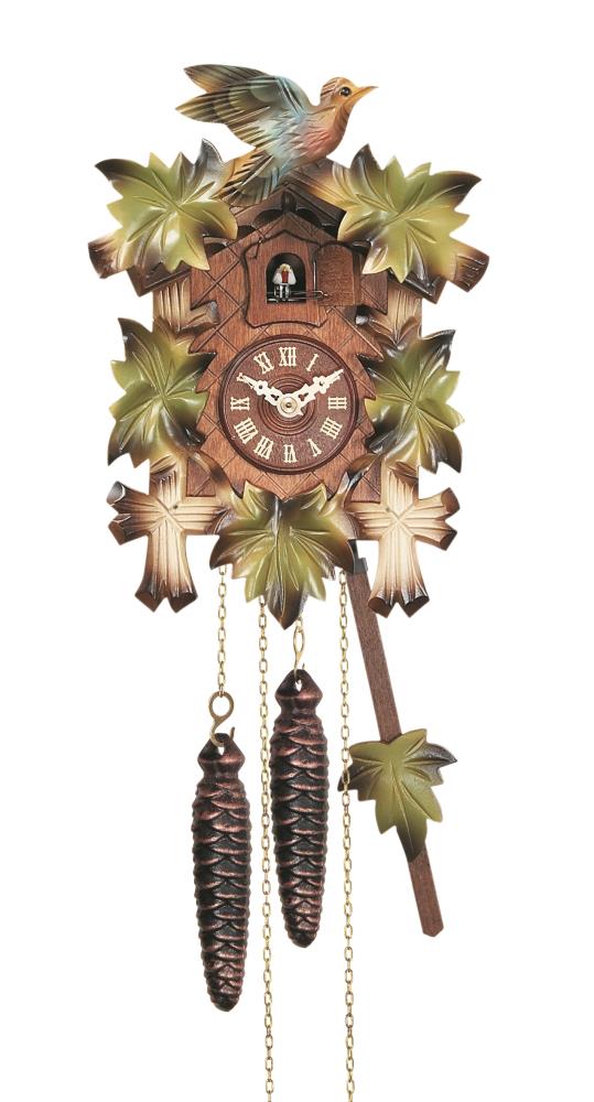 Kukur i trækasse - Mekanisk, 1 - døgns urværk - 29 cm - Urma.dk