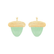 Kvartsglas agern form farve52 m/fg sølv - par - Urma.dk