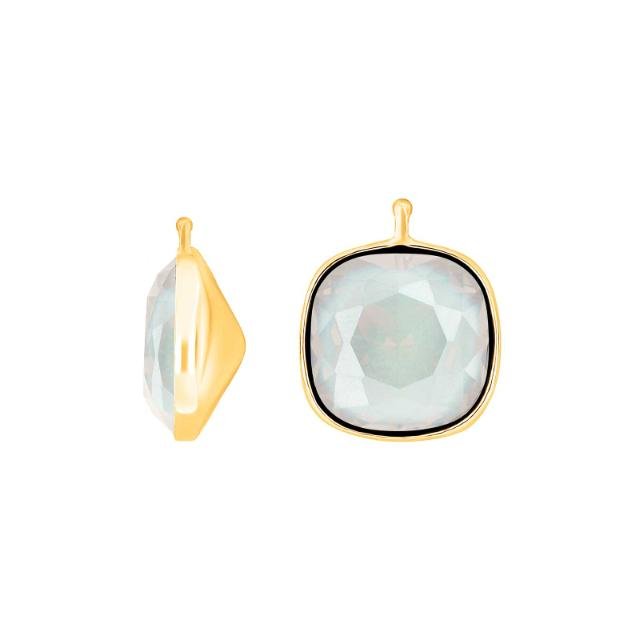 Kvartsglas facetteret farve04 m/fg sølv - par - Urma.dk