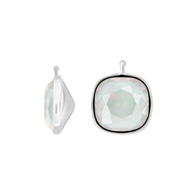 Kvartsglas facetteret farve04 m/rh sølv - par - Urma.dk