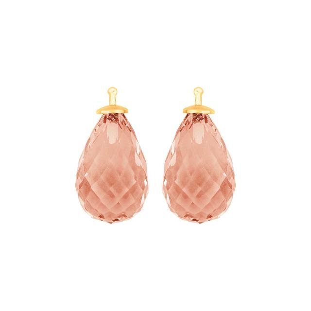 Kvartsglas facetteret farve12 m/fg sølv - par - Urma.dk