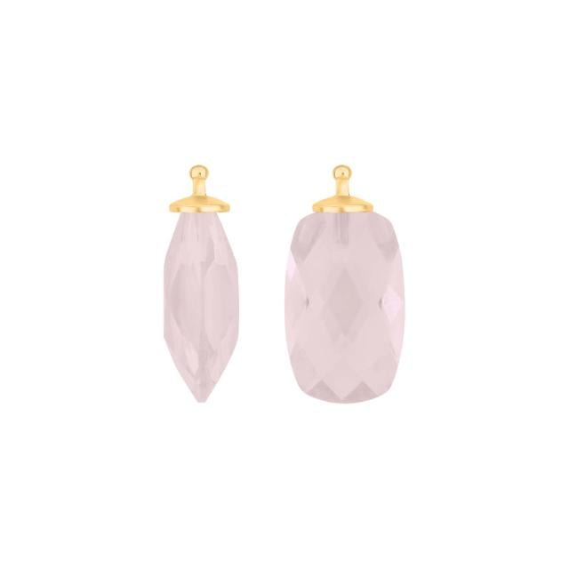 Kvartsglas facetteret farve25 m/fg sølv - par - Urma.dk