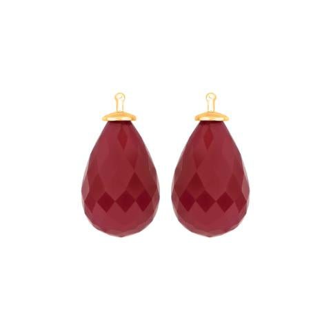 Kvartsglas facetteret farve28 m/fg sølv - par - Urma.dk